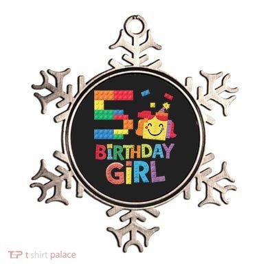 Master Builder 5th Birthday Girl 5 Year Old Brick Blocks Ornament