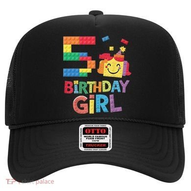 Master Builder 5th Birthday Girl 5 Year Old Brick Blocks Hat