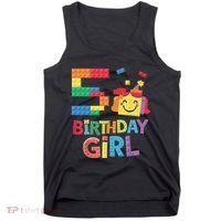 Master Builder 5th Birthday Girl 5 Year Old Brick Blocks Tank Top thumb 0