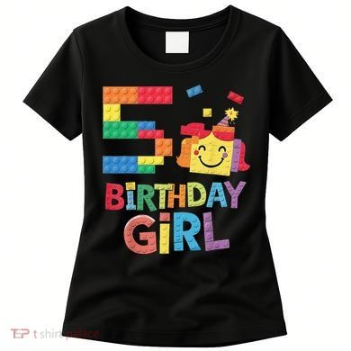 Master Builder 5th Birthday Girl 5 Year Old Brick Blocks Women's T-Shirt