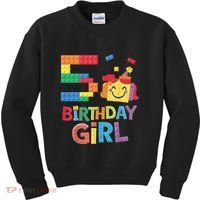 Master Builder 5th Birthday Girl 5 Year Old Brick Blocks Kids Sweatshirt thumb 0