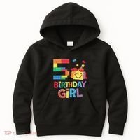 Master Builder 5th Birthday Girl 5 Year Old Brick Blocks Kids Hoodie thumb 0