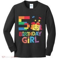 Master Builder 5th Birthday Girl 5 Year Old Brick Blocks Kids Long Sleeve Shirt thumb 0