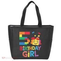 Master Builder 5th Birthday Girl 5 Year Old Brick Blocks Tote Bag thumb 0