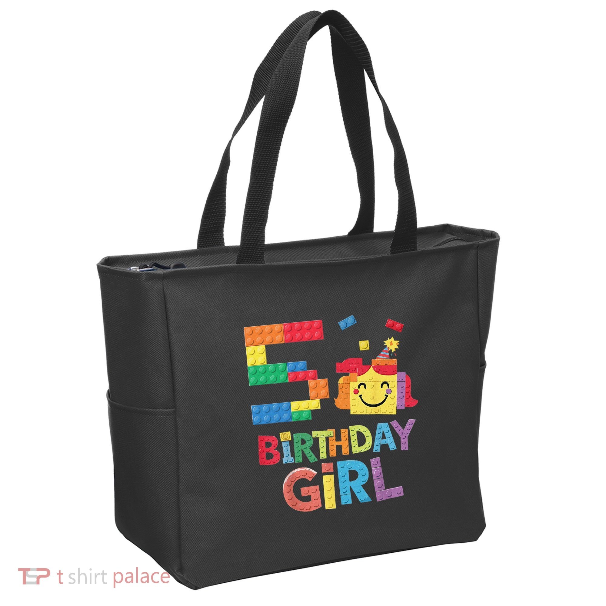 Master Builder 5th Birthday Girl 5 Year Old Brick Blocks Tote Bag