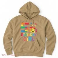 Master Builder 5th Birthday Girl 5 Year Old Brick Blocks Hoodie thumb 0