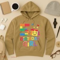 Master Builder 5th Birthday Girl 5 Year Old Brick Blocks Hoodie thumb 3