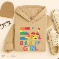 Master Builder 5th Birthday Girl 5 Year Old Brick Blocks Hoodie thumb 4