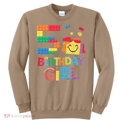 Master Builder 5th Birthday Girl 5 Year Old Brick Blocks Sweatshirt