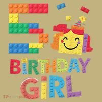 Master Builder 5th Birthday Girl 5 Year Old Brick Blocks Mousepad thumb 1
