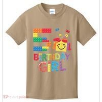 Master Builder 5th Birthday Girl 5 Year Old Brick Blocks Kids T-Shirt thumb 0