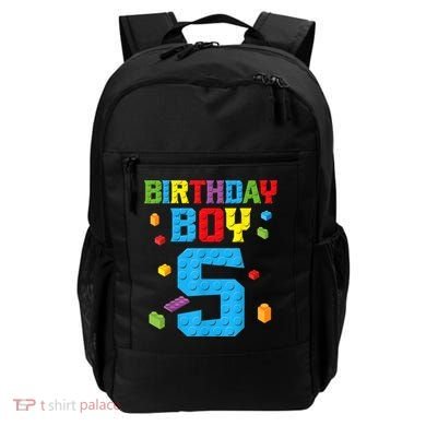 Master Builder 5th Birthday Boy 5 Five Year Building Bricks Backpack