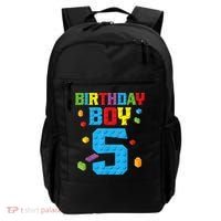 Master Builder 5th Birthday Boy 5 Five Year Building Bricks Backpack thumb 0
