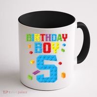 Master Builder 5th Birthday Boy 5 Five Year Building Bricks Coffee Mug thumb 1