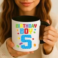 Master Builder 5th Birthday Boy 5 Five Year Building Bricks Coffee Mug thumb 3