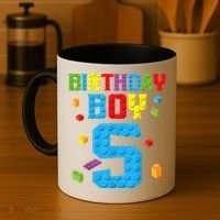 Master Builder 5th Birthday Boy 5 Five Year Building Bricks Coffee Mug thumb 4