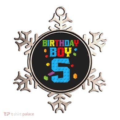Master Builder 5th Birthday Boy 5 Five Year Building Bricks Ornament