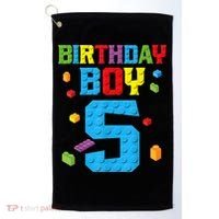 Master Builder 5th Birthday Boy 5 Five Year Building Bricks Golf Towel thumb 0