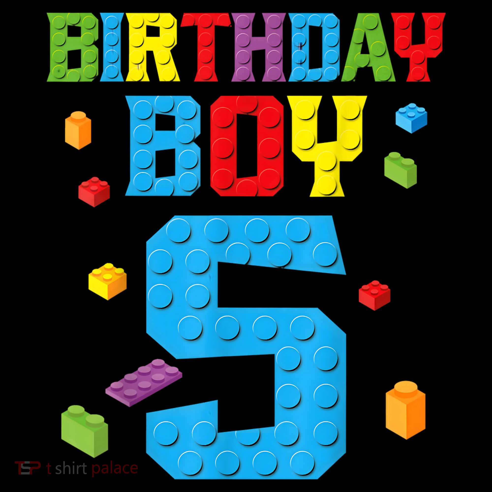 Master Builder 5th Birthday Boy 5 Five Year Building Bricks Kids Colorblock Raglan Jersey