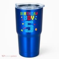 Master Builder 5th Birthday Boy 5 Five Year Building Bricks Tumbler thumb 0