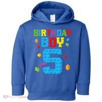 Master Builder 5th Birthday Boy 5 Five Year Building Bricks Toddler Hoodie thumb 0