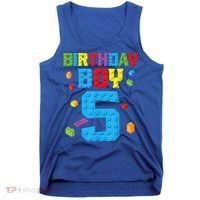 Master Builder 5th Birthday Boy 5 Five Year Building Bricks Tank Top thumb 0