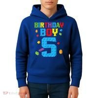 Master Builder 5th Birthday Boy 5 Five Year Building Bricks Kids Hoodie thumb 4