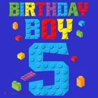 Master Builder 5th Birthday Boy 5 Five Year Building Bricks Kids Long Sleeve Shirt thumb 2
