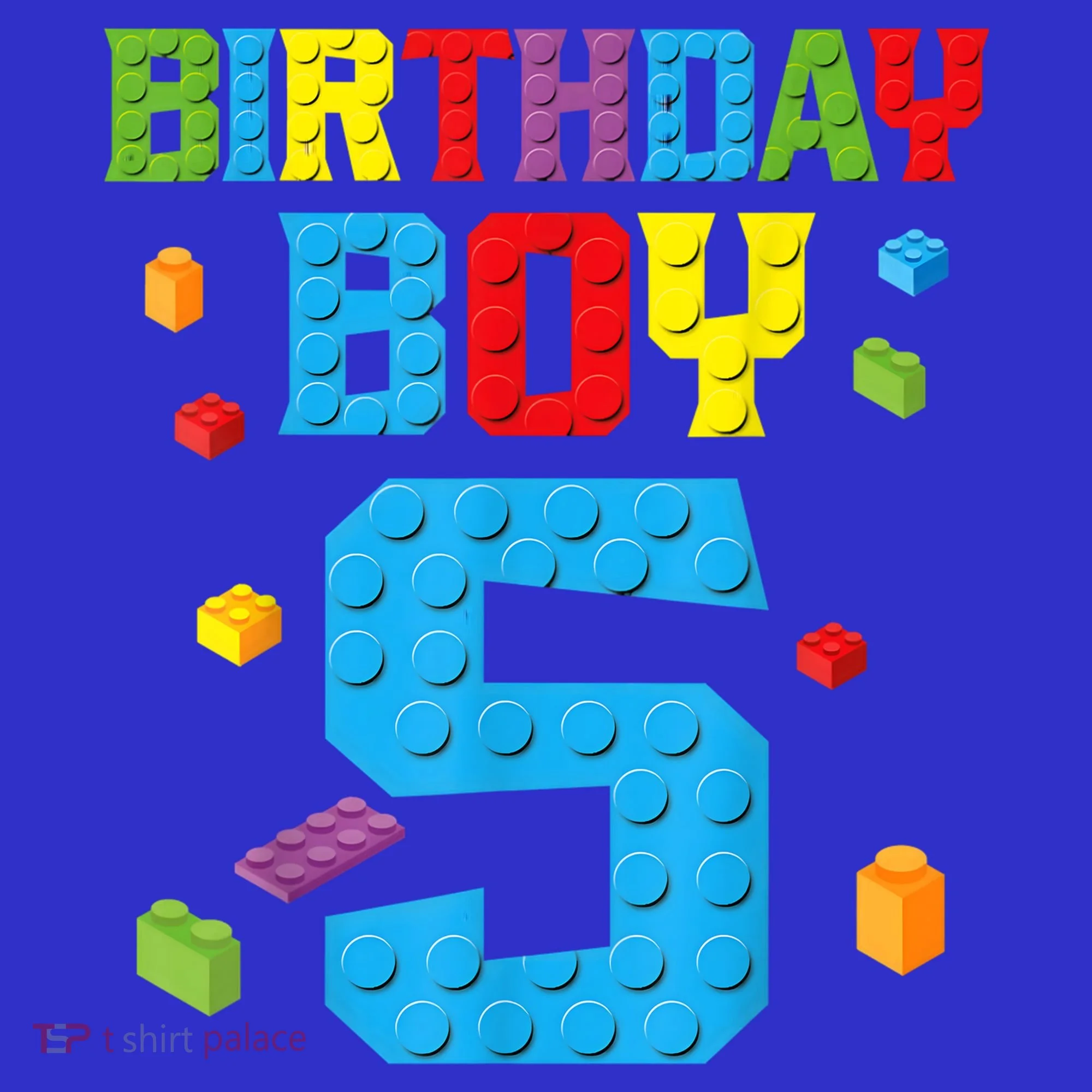 Master Builder 5th Birthday Boy 5 Five Year Building Bricks Kids Long Sleeve Shirt
