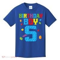 Master Builder 5th Birthday Boy 5 Five Year Building Bricks Kids T-Shirt thumb 0