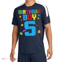 Master Builder 5th Birthday Boy 5 Five Year Building Bricks Sport-Tek Competitor United Soccer Jersey thumb 0