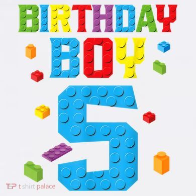 Master Builder 5th Birthday Boy 5 Five Year Building Bricks Garment-Dyed Sweatshirt