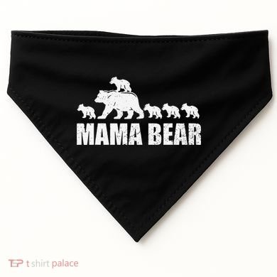 Mama Bear 5 Cubs Wo , Mothers Day S USA-Made Doggie Bandana