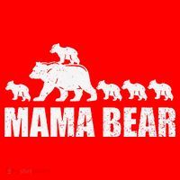 Mama Bear 5 Cubs Wo , Mothers Day S Santa Hat thumb 1