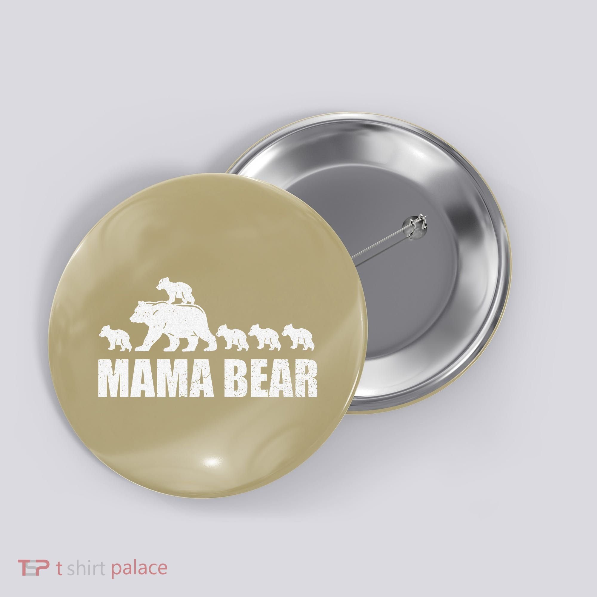 Mama Bear 5 Cubs Wo , Mothers Day S Button