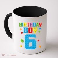 Master Builder 6th Birthday Boy 6 Six Year Building Bricks Coffee Mug thumb 0