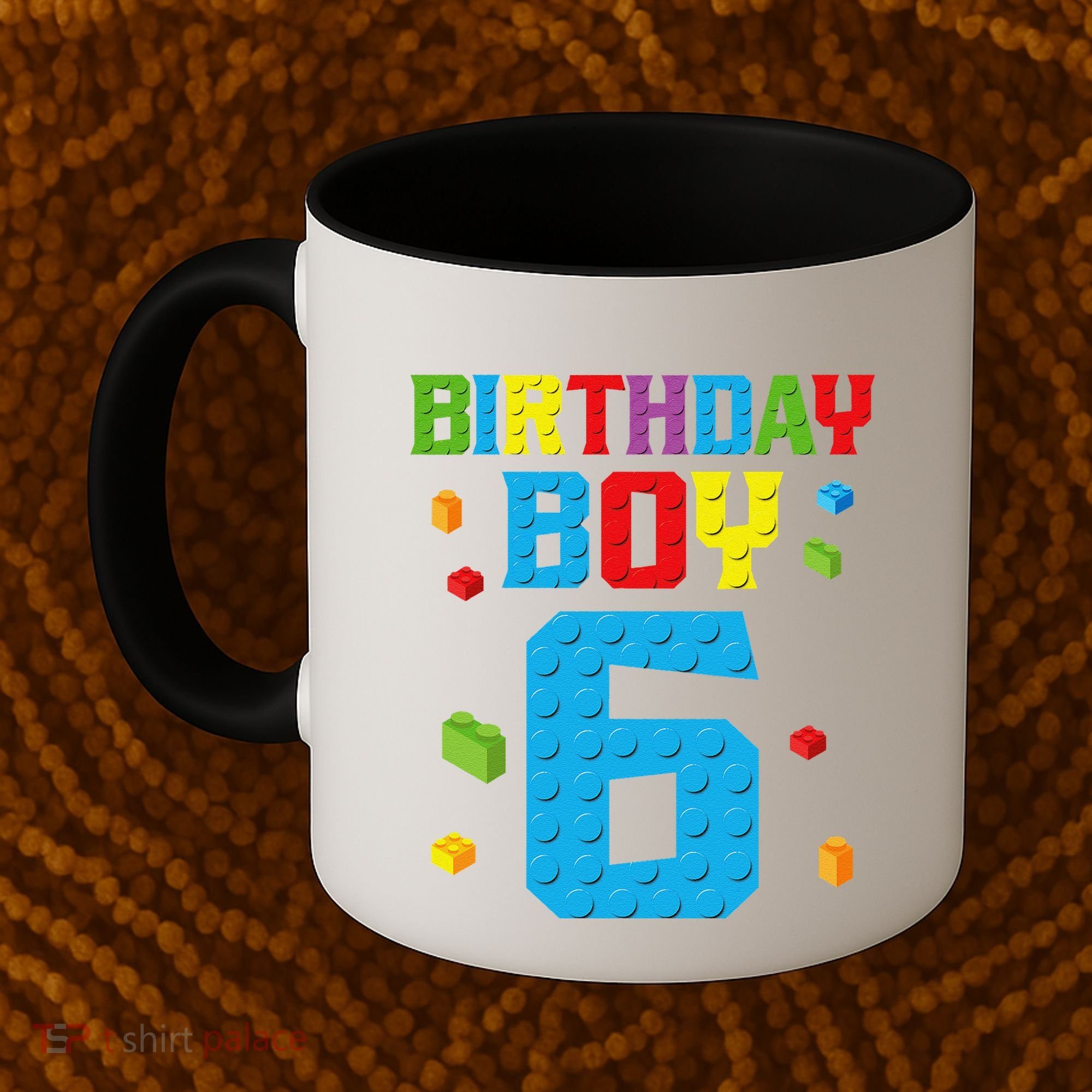 Master Builder 6th Birthday Boy 6 Six Year Building Bricks Coffee Mug