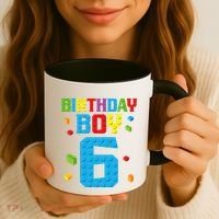 Master Builder 6th Birthday Boy 6 Six Year Building Bricks Coffee Mug thumb 3