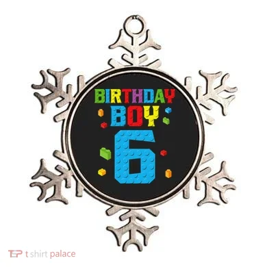 Master Builder 6th Birthday Boy 6 Six Year Building Bricks Ornament