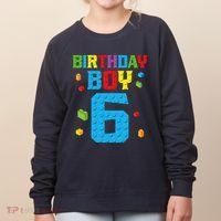 Master Builder 6th Birthday Boy 6 Six Year Building Bricks Women's Sweatshirt thumb 0