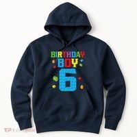 Master Builder 6th Birthday Boy 6 Six Year Building Bricks Hoodie thumb 0