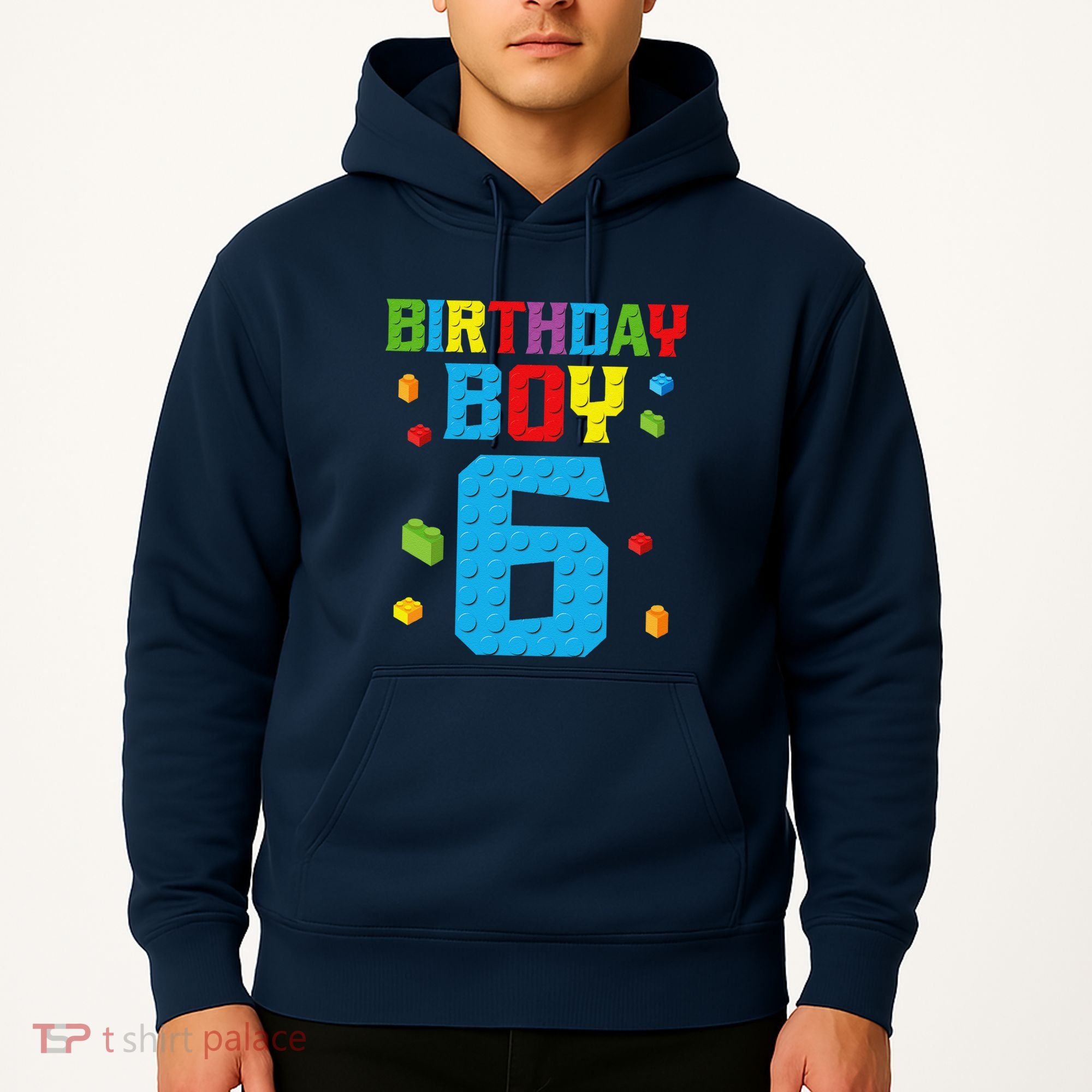 Master Builder 6th Birthday Boy 6 Six Year Building Bricks Hoodie