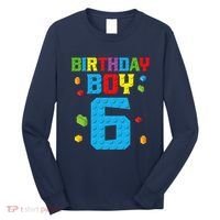 Master Builder 6th Birthday Boy 6 Six Year Building Bricks Long Sleeve Shirt thumb 0