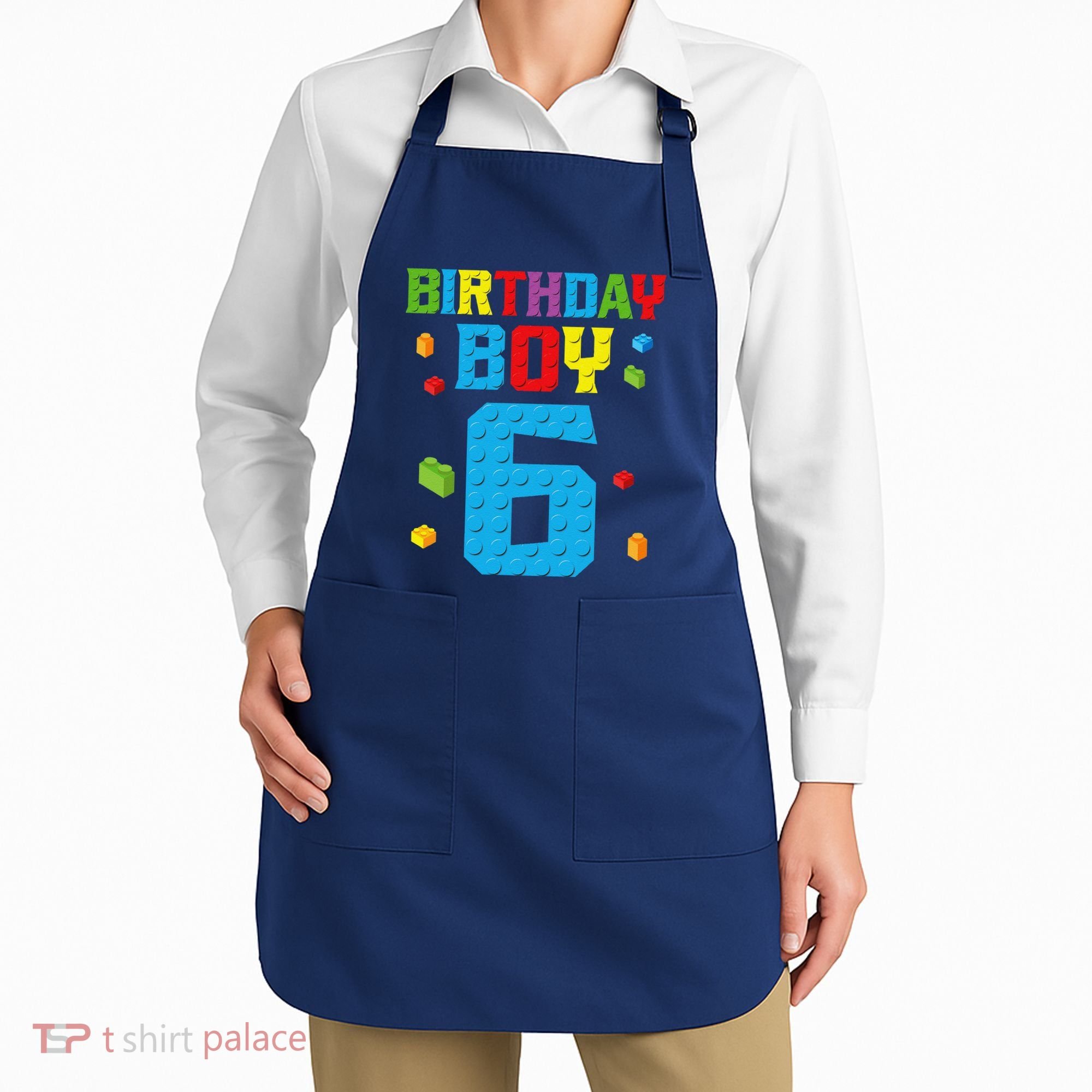 Master Builder 6th Birthday Boy 6 Six Year Building Bricks Apron