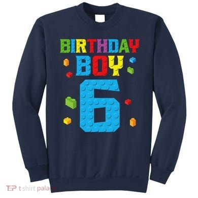 Master Builder 6th Birthday Boy 6 Six Year Building Bricks Sweatshirt