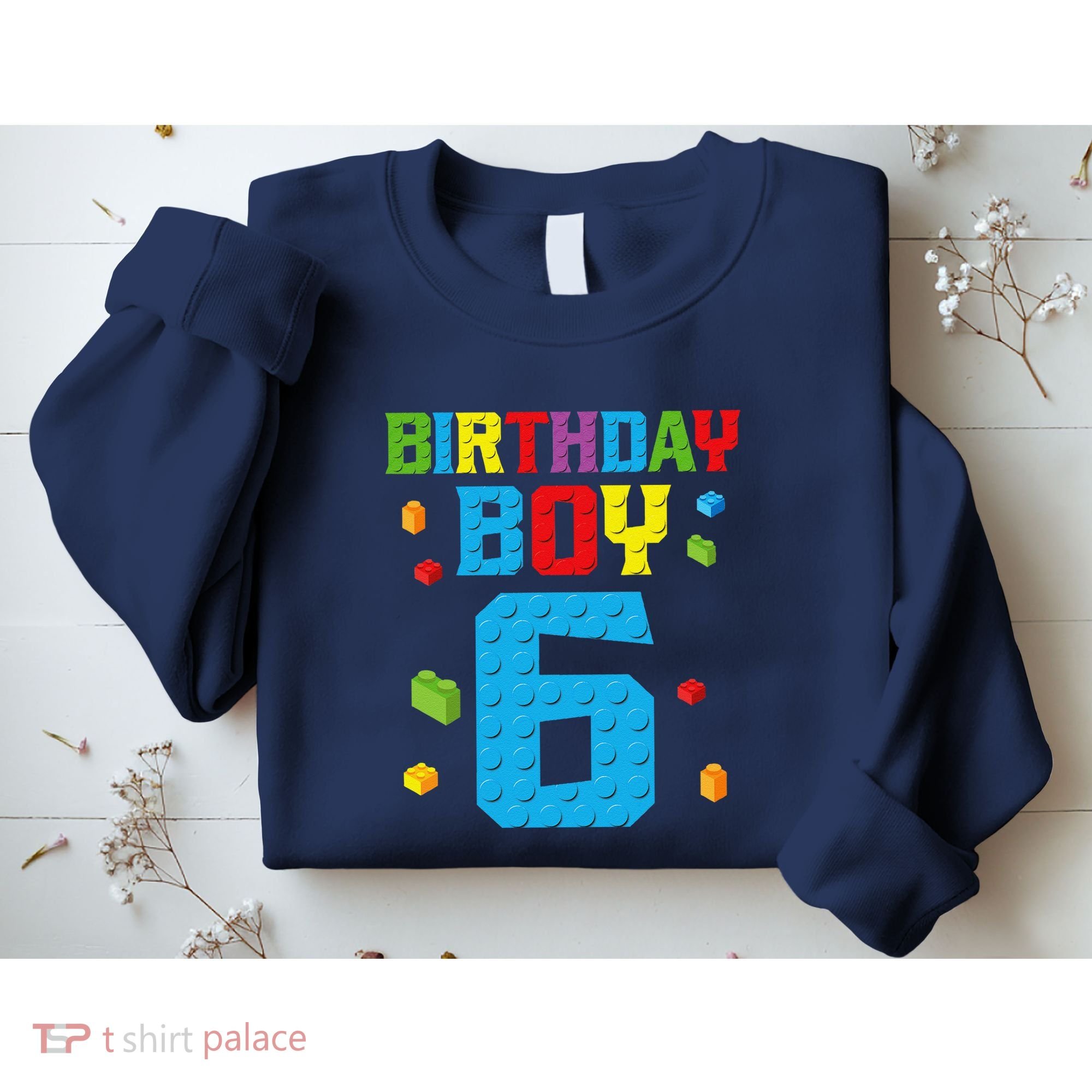 Master Builder 6th Birthday Boy 6 Six Year Building Bricks Sweatshirt