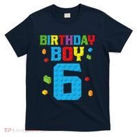 Master Builder 6th Birthday Boy 6 Six Year Building Bricks T-Shirt thumb 0
