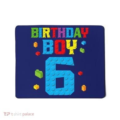Master Builder 6th Birthday Boy 6 Six Year Building Bricks Mousepad