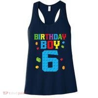 Master Builder 6th Birthday Boy 6 Six Year Building Bricks Women's Tank Top thumb 0