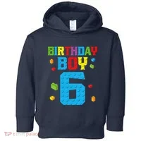 Master Builder 6th Birthday Boy 6 Six Year Building Bricks Toddler Hoodie thumb 0